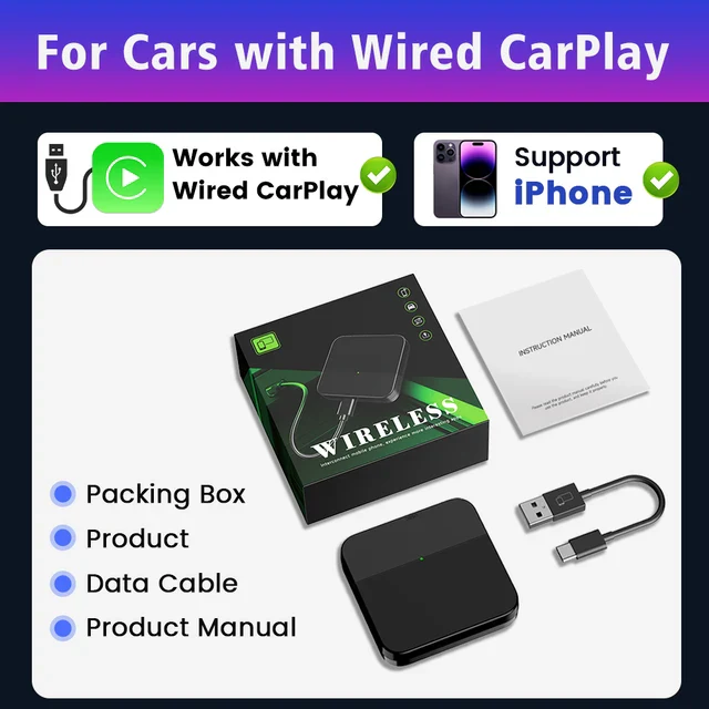 CarlinKit Mini Ultra Wireless Adapter Wireless Android Auto & CarPlay USB Dongle For Car Upgrade WiFi Bluetooth Auto Connect - Image 9