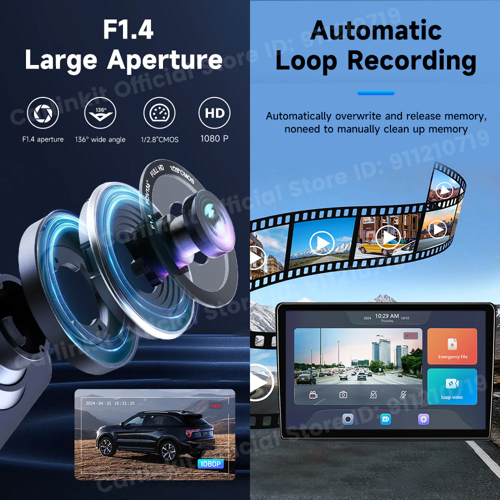 CarlinKit QCM 6125 Android 13 Wireless Carplay Al Box Android Auto HD Dash Cam 1080P YouTube Netflix Google Play Mini TV Box - Image 8