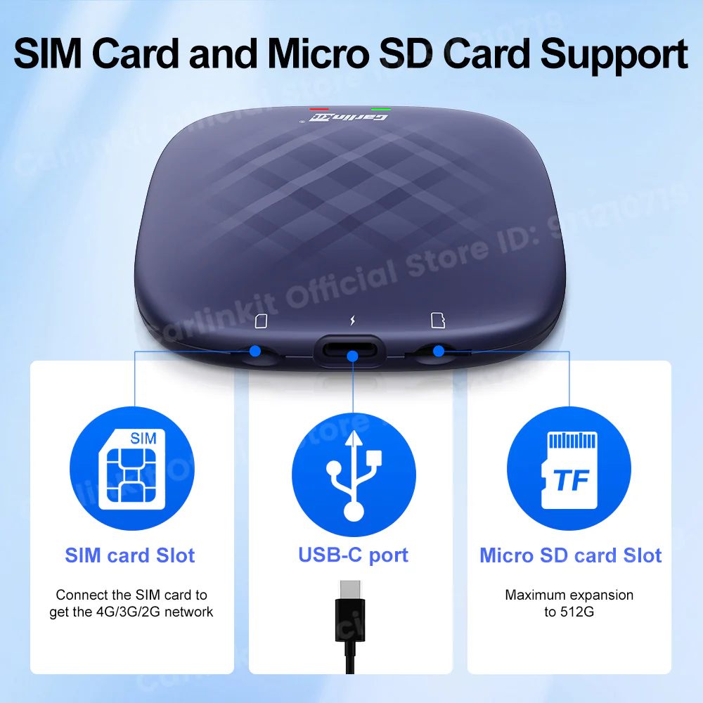QCM6125 Android 13 8g+128g carlinkit carplay ai box plus carplay wireless android auto adapter best configuration youtube box - Image 5